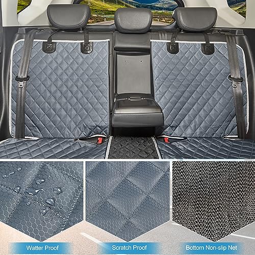 Grey Dog Car Seat Cover for Back Seat X (Gray / ISOFIX X-Large)