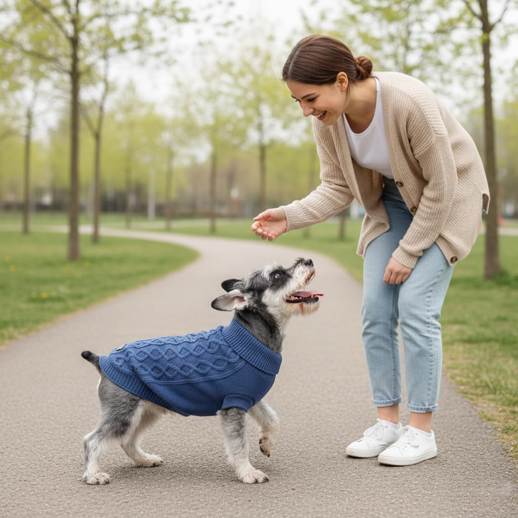 Small Dog Sweaters (Blue / Medium)