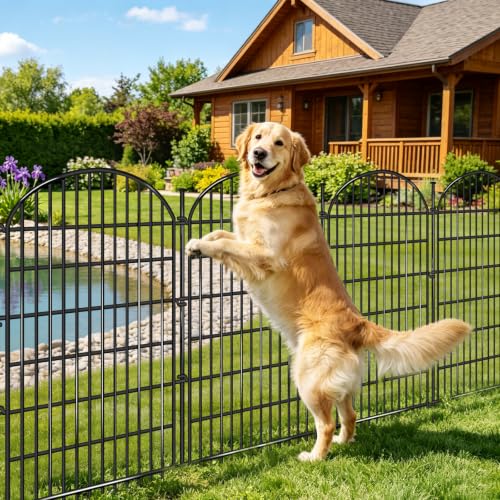 15 Panels No Dig Decorative Garden Fence (Black / 15 Panels, 33ft(L) x 40in(H))