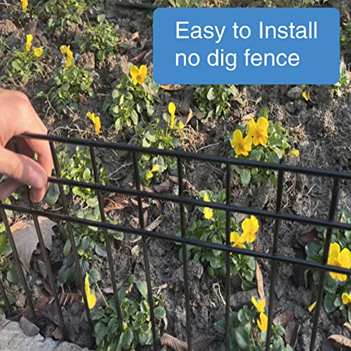 32x10 inch No Dig Animal Barrier Fence (32x10-20P black)