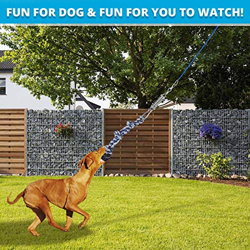 TRSMIMA Spring Pole Rope Toys (Blue)