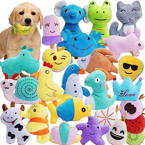 Pack of 26 Soft Small Medium Dog Squeaky Toys