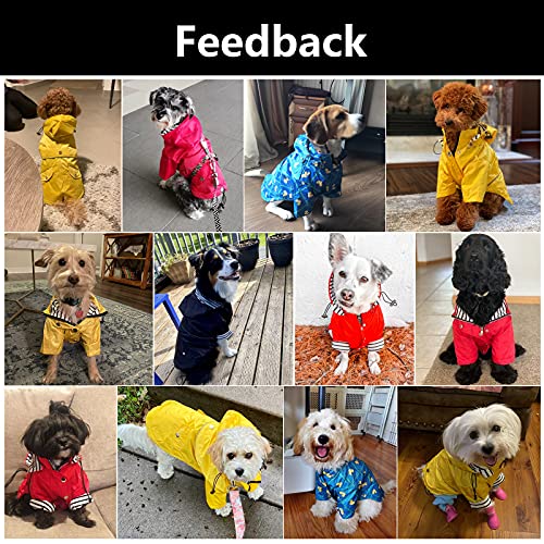 Dog Zip Up Raincoat with Reflective Buttons (Large / Purple)