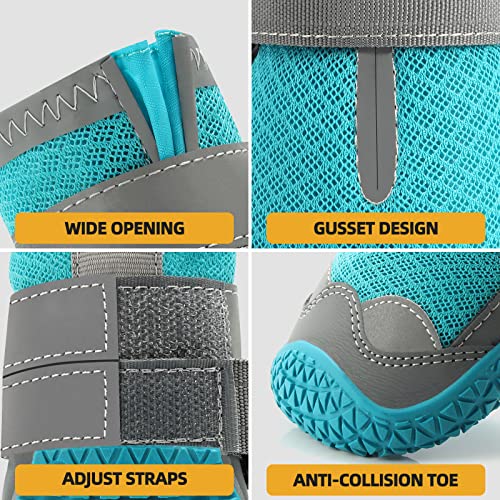 Dog Boots for Large Dogs (Blue / Width 2.75 Inch)