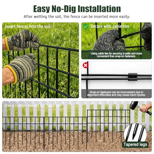 Animal Barrier Fence 30 Pack (30 Panels，42.5ft(L) x 13in(H)))