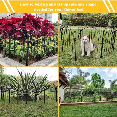 Decorative Garden Fence (Black / 17 in(H))
