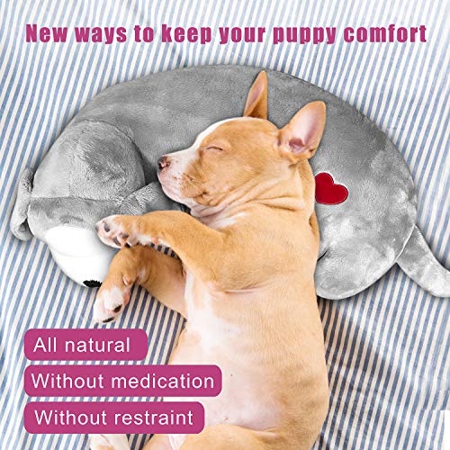 Hearbeat Toy for Dog Anxiety Relief Behavioral Training Aid Toy (Grey)
