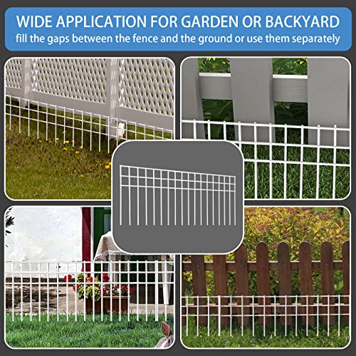 32x10 inch No Dig Animal Barrier Fence (32x10-10P- white)