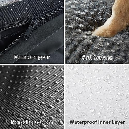 Extra Large Orthopedic Dog Bed (Dark Grey / 48.0"l x 35.0"w x 7.5"th)