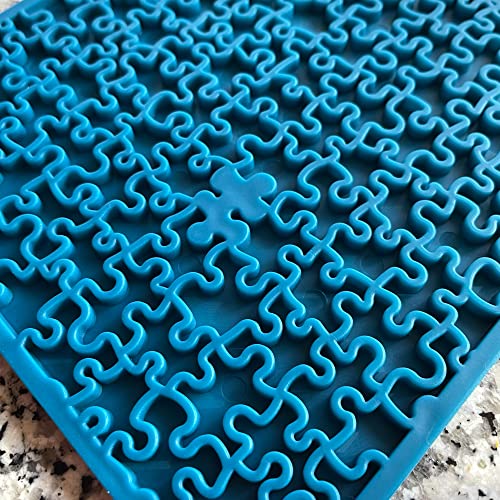 Jigsaw eMat Dog Lick Mat (Jigsaw Blue / Large)