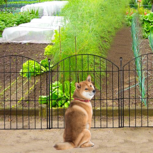 Decorative Garden Fence (Black / 24 in(H))