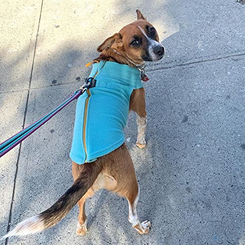 Zip Up Fleece Vest (Medium chest (~17.5") / Turquoise)