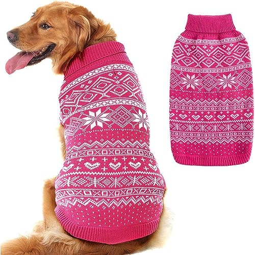 Dog Sweater Argyle (Medium/Large / Pink)
