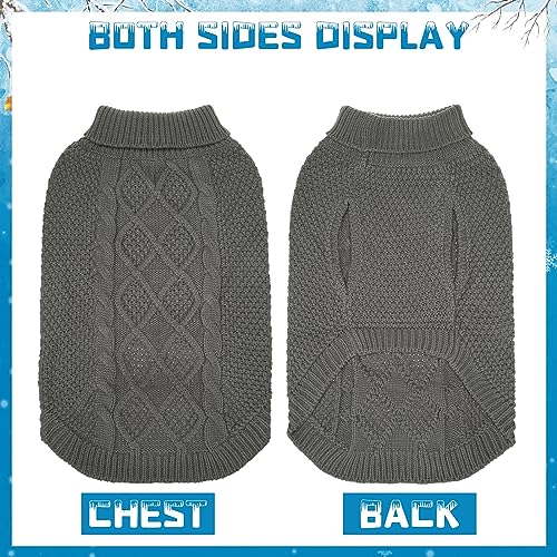Turtleneck Dog Sweater (Large / Smoky Gray)