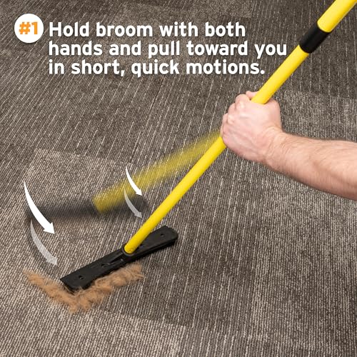 Pet Hair Removal Rubber Broom (61" Telescopic Handle)