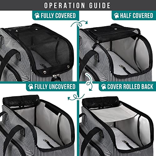 Small Dog Purse Carrier (Stripe Black)