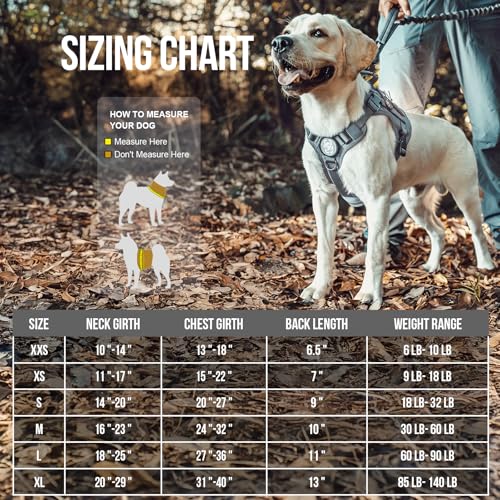 Tactical Dog Harness Vest No (Large / Grey)