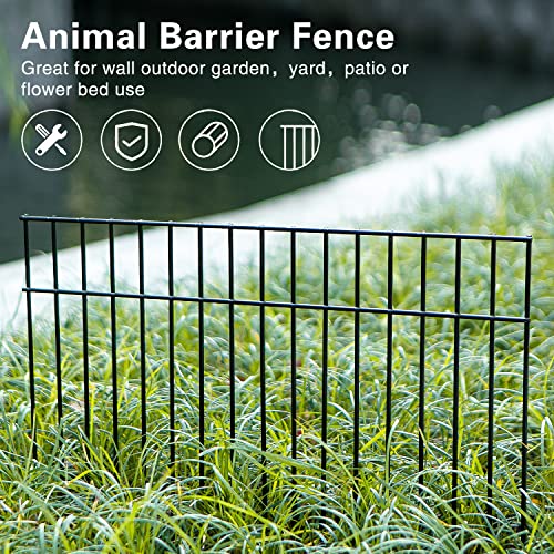 Small Medium Animal Barrier Fence (24in(L)X15in(H)-15 Pack Black / Black)