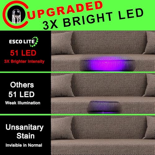 UV Flashlights Black Light for Pet Urine Detection 51 LED Blacklight Flashlight for Dog Cat Stains