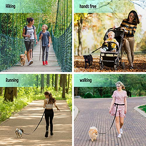 Hands Free Dog Leash (Small Dog System (Large Belt (27"- 50" Waist)) / Black)