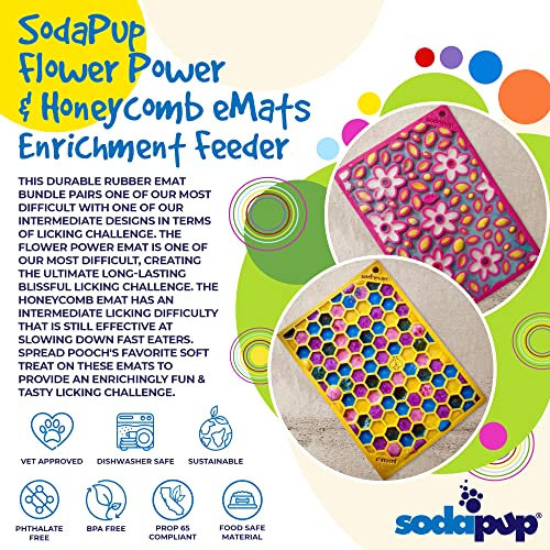 Flower Power & Honeycomb eMat Bundle (Pink Flower Power & Yellow Honeycomb / Small)