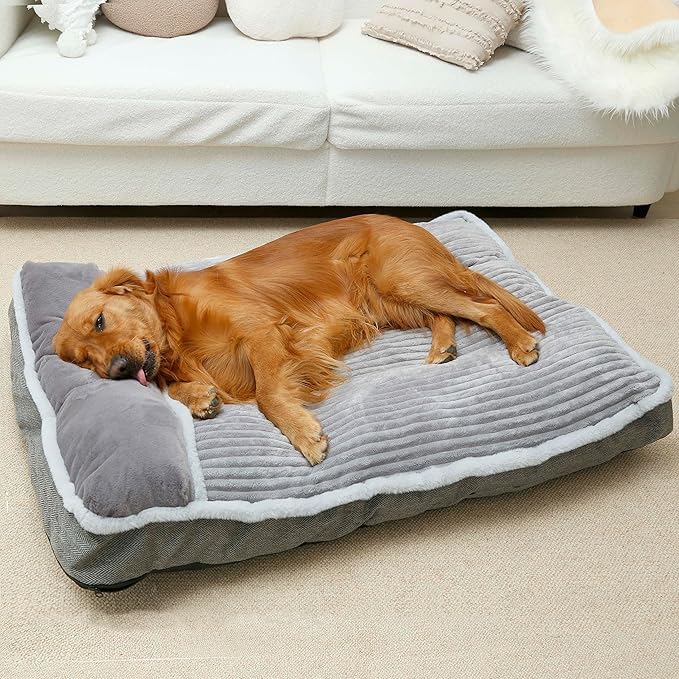 Dog Bed for Large Dogs (Gray / Large:(36"L x 27"W x 3"Th))