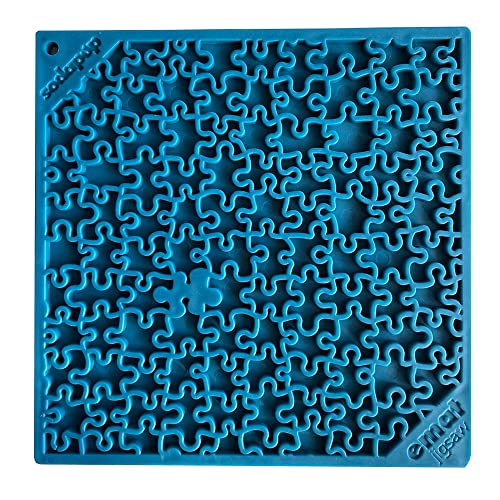 Jigsaw eMat Dog Lick Mat (Jigsaw Blue / Large)