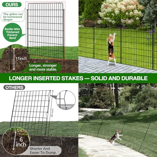5 Panels Garden Fencing Animal Barrier with Lock (40in(H))