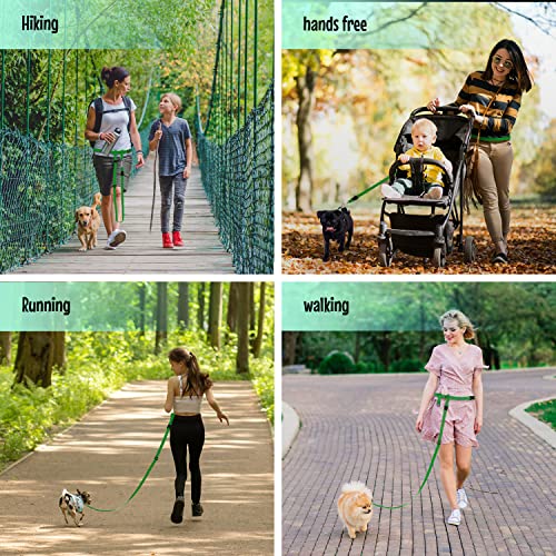 Hands Free Dog Leash (Small Dog System (Large Belt (27"- 50" Waist)) / Green)