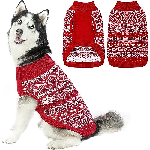 Dog Sweater Argyle (Medium/Large / Red)