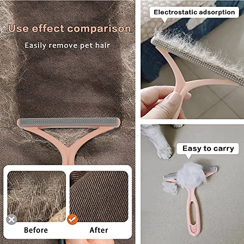 Pet Hair Remover Carpet Rake (Blue and Pink)