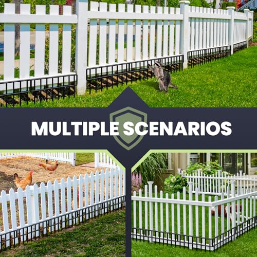 29.28Ft(L) X 13Inch(H)Animal Barrier Fence - 21 Pack No Dig Fence Panels Dog Dig Fence Barrier Metal Small Garden Fence Border for Dogs Rabbits Defense Bottom Blocker for Outdoor Yard Patio (21 Pack,29.3Ft)