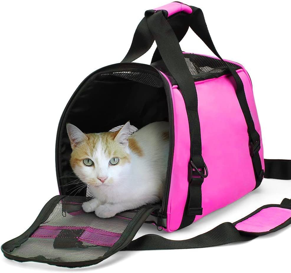 Cat Carrier Soft (Small-RoseRed)