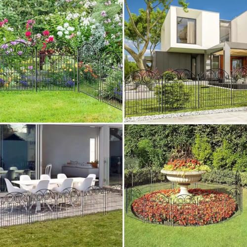 Tall Garden Fence Animal Barrier with Gate (36''(H)-14panels-30.6ft(L))