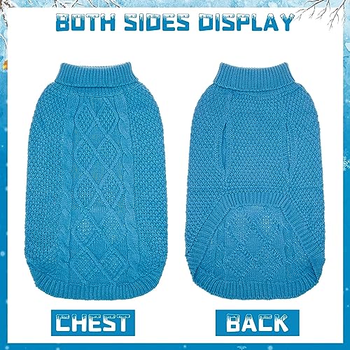 Turtleneck Dog Sweater (Small/Medium / Lake Blue)