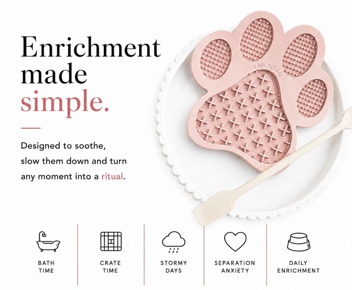 Calm Lick Mat for Dogs (Blush)