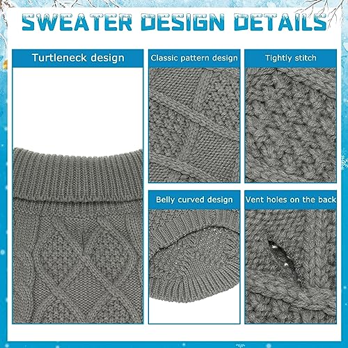Turtleneck Dog Sweater (Small/Medium / Smoky Gray)
