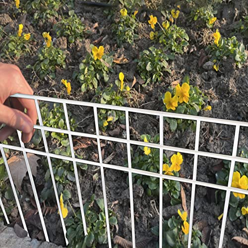 32x10 inch No Dig Animal Barrier Fence (32x10-10P- white)