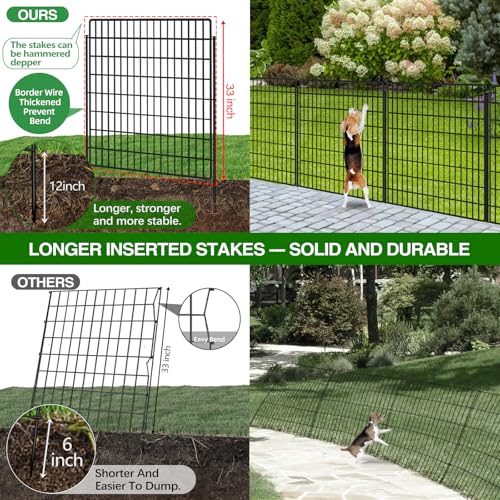 15 Panels Dog Fence Outdoor for Yard (33in(H))