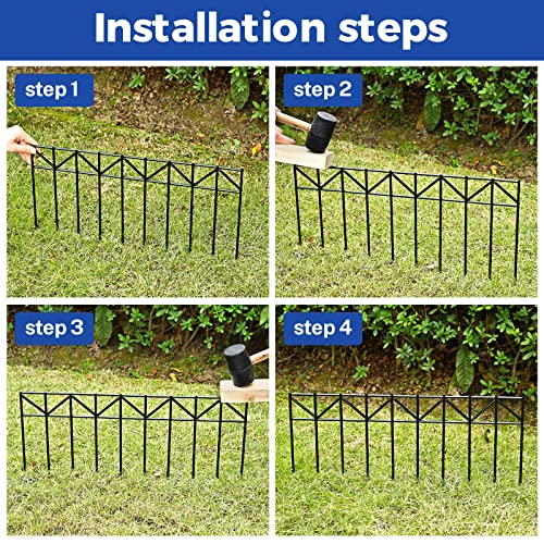 5 Pack 32" L x 10" H Animal Barrier Fence (32"x10" 5 pack / Black)
