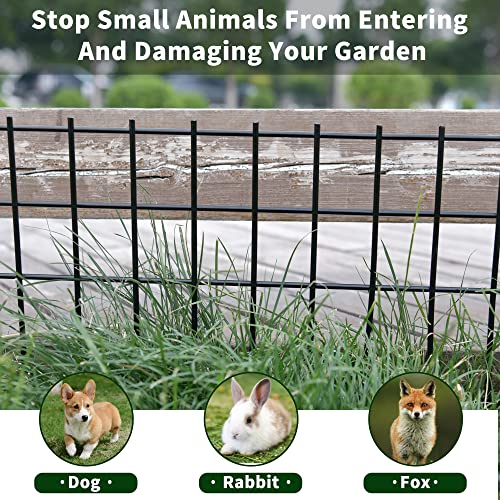 Animal Barrier Fence No Dig (Triple-Wire 15 Pack 24×15 Inch Black)