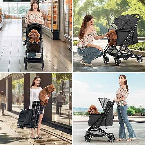 Medium Dog Stroller (Black)