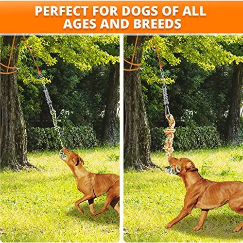 TRSMIMA Spring Pole Rope Toys (Orange)