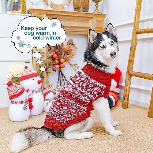 Dog Sweater Argyle (Medium/Large / Red)