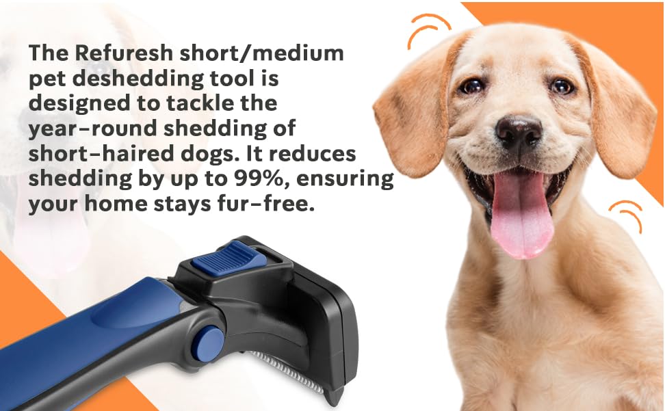Deshedding Dog Brush for Short (red / Large)