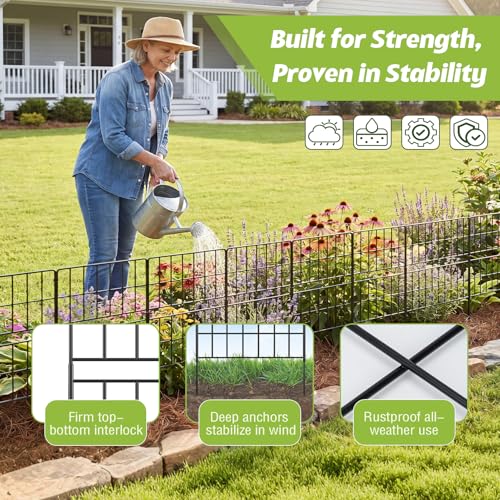 Tall Garden Fence 31.5 in (14 Pack, 20 ft(L) X 31.5 in(H))