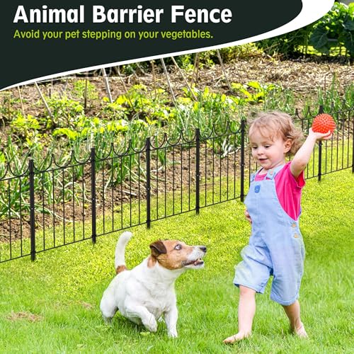 Decorative Garden Fence (10 Panels-24in(H)x10.4ft(L))