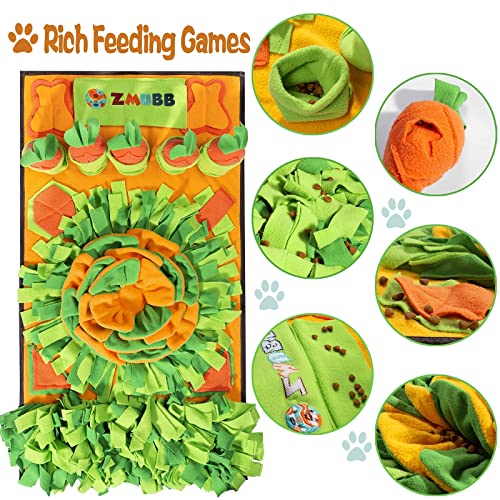 Pet Snuffle Mat for Dogs Sniff Mat Nosework Feeding Mat Slow Feeder Interactive Dog Puzzle Toys for Training and Stress Relief Encourages Natural Foraging Skills (31''x19'')