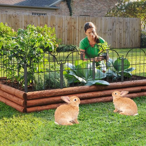 Decorative Garden Fence (Black / 17 in(H))