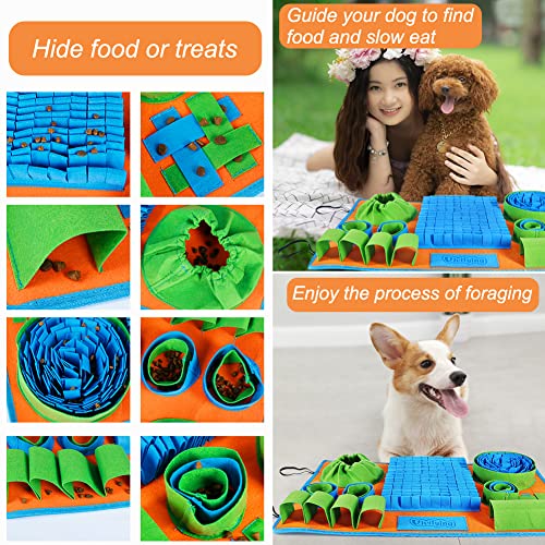 Snuffle Mat for Dogs (Blue Green Orange)
